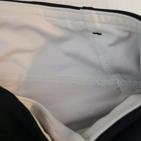 LULULEMON Pace Setter Skirt w/ Spandex Shorts Black White Gray Vertical Stripe M - Picture 4 of 6